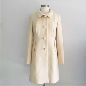 Jcrew Carlin coat. Ivory. Size 10